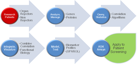 Workflow: moving from patient data to web-based combinatorial biomarker screening using ASK arrays