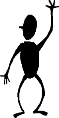 stick man waving good bye