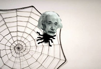 Einstein spider on a Web of science