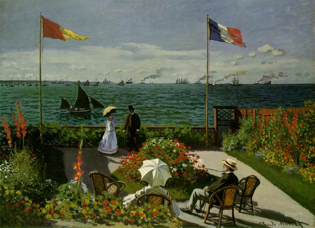 Image of Monet's painting 'Garden at Sainte-Adresse'
