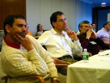 Workshop participants, listening intensely.