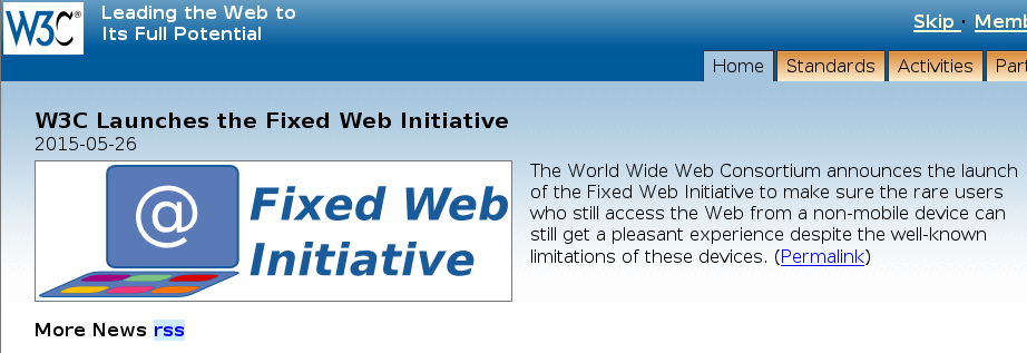 Fixed Web initiative launch announcement