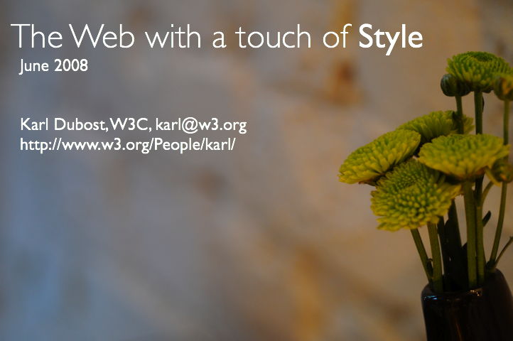 The Web with a touch of Style