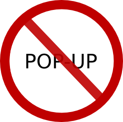 Say no to pop ups