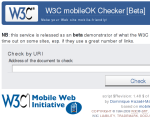 Screenshot of mobile checker beta
