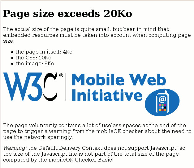Page size - bad - desktop