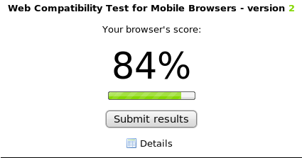Screenshot of Second Web Compatibility Test in Firefox 3.5