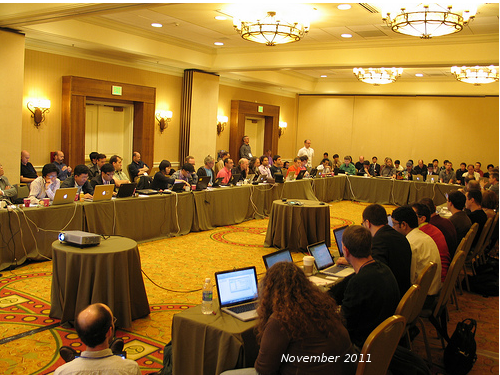 Joint meeting between Web Applications, Web Fonts, Web 		Application Security and CSS Working Groups in November 2011