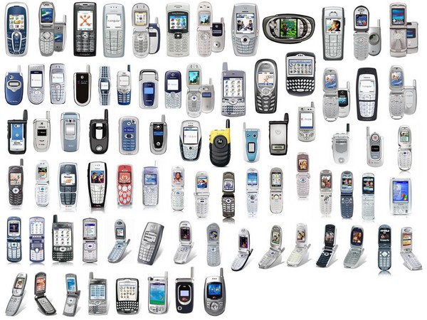 Des centaines de téléphones disponibles aux formes différentes