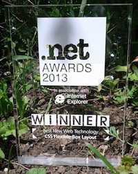.net award 2013 for CSS Flexible Box Layout