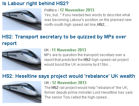 Search results from BBC News showing the same image used repeatedly
