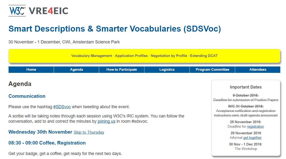 Smart Descriptions & Smarter Vocabularies (SDSVoc)