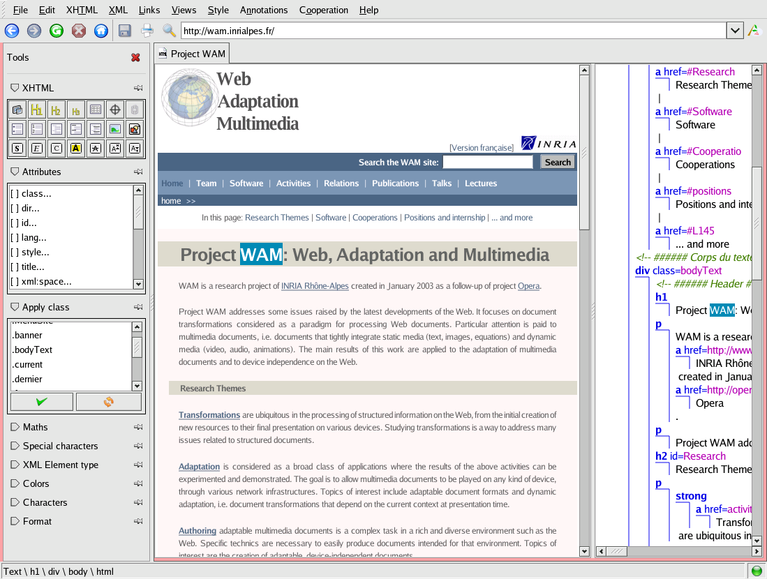 Amaya 11.3.1 (Adobe dreamweaver Alternative)