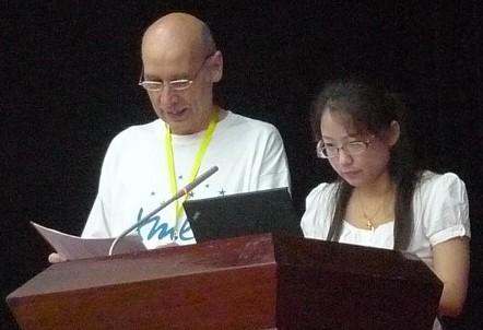 Anqi Li and Klaus Birkenbihl at W3C Day China 2010, Photo by: 王影