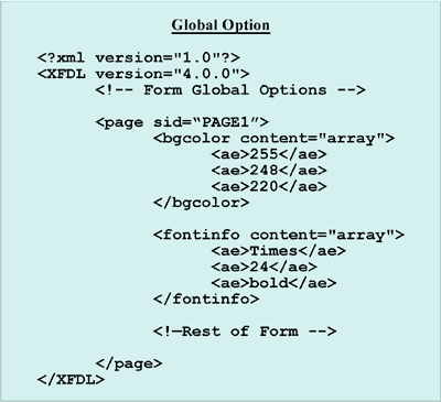 Global Option Code Sample