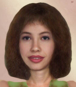 bitmapped image resembling human face