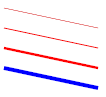 several lines varying stroke and stroke-width