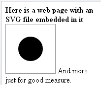 illustration of SVG in HTML
