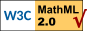 Valid MathML 2.0!