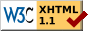 Código XHTML válido según a normativa da W3C na súa versión 1.1