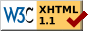 หน้าเว็บนี้ผ่านการตรวจสอบ XHTML 1.1 จาก W3C