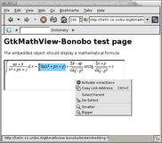 Screenshot for GtkMathView-Bonobo