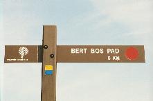 Sign to the
   "Bert Bos walking path"