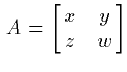 a simple
matrix
