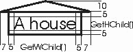 House shape with  children