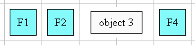 Object layout in strict grid.  Large rectangular object is centered horizontally within 2 grid spaces