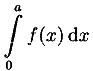 \int_0^a f(x) \,\diffd x
