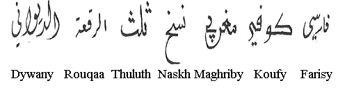[Arabic Script samples]