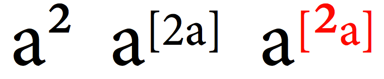 alternate superscripts vs. glyphs synthesized
   using superscript metrics