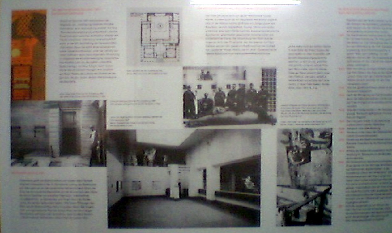 A large information panel
     with text and photos that I found in a museum