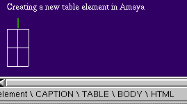  empty table inserted screenshot 