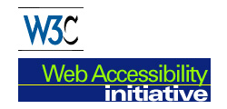 W3C and WAI logos