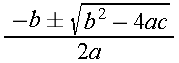 solution to the quadratic equation