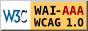 Compliant with W3C WAI WCAG 1.0. Level Triple-A.