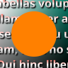 An opaque orange circle sits atop a background