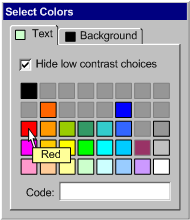 Demonstration of high-contrast palette filter