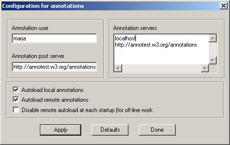 Selecting an annotation post server and other annotation servers.
