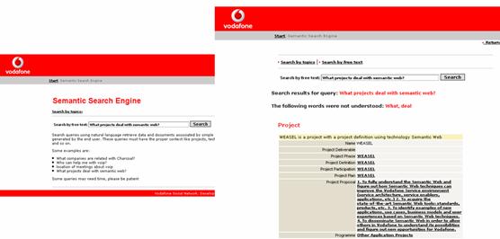 Snapshot of the application