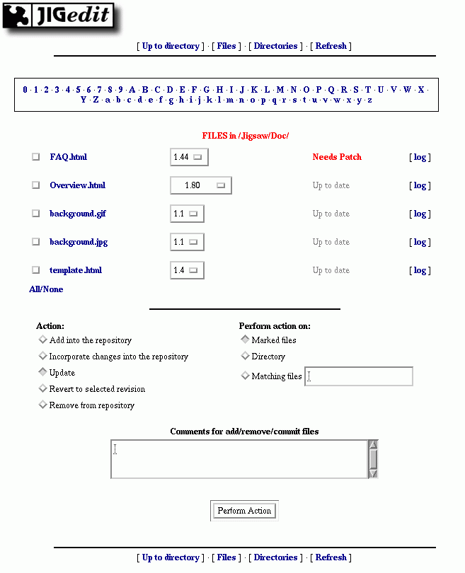 HTML Form to perform CVS action