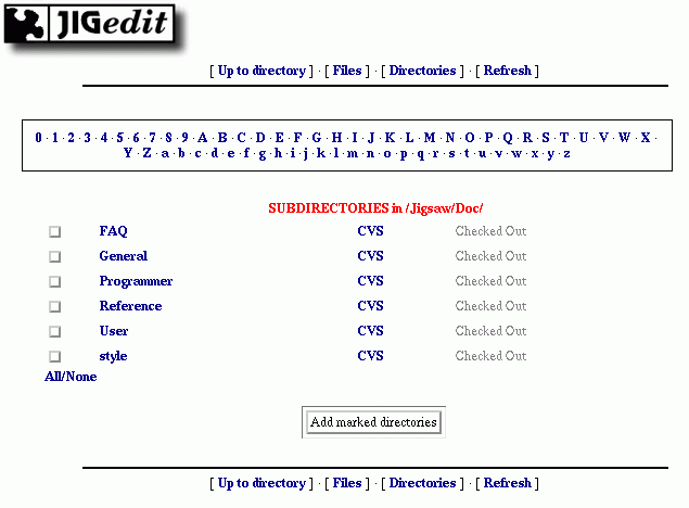 View of the directory control U