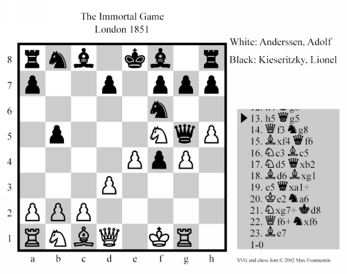 screenshot of adobe player showing chess game