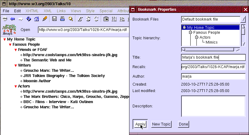 bookmarking an opened bookmark file to my default bookmarks