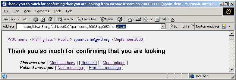 mark as spam with ,spam tool