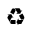 BLACK UNIVERSAL RECYCLING SYMBOL