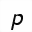 MATHEMATICAL SANS-SERIF ITALIC SMALL P