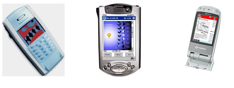 Three SVG Mobile Pictures in a row